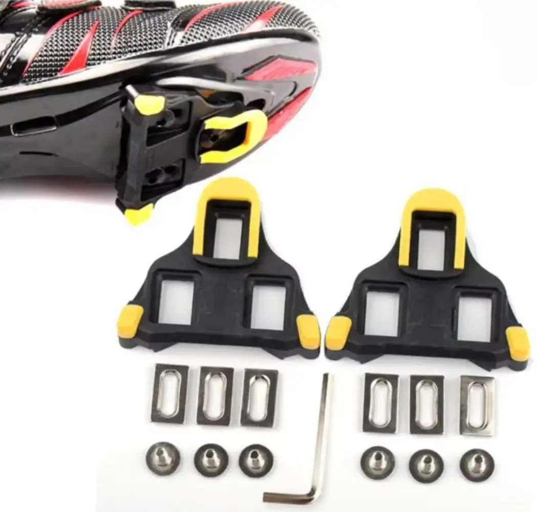 Road Bike Cleats 1 Pair SPD-SL Cycling Shoe Cleats Pedal Plates for Shimano Ultegra SH10 SH11 SH12 Road Cycling Shoes Parts Set