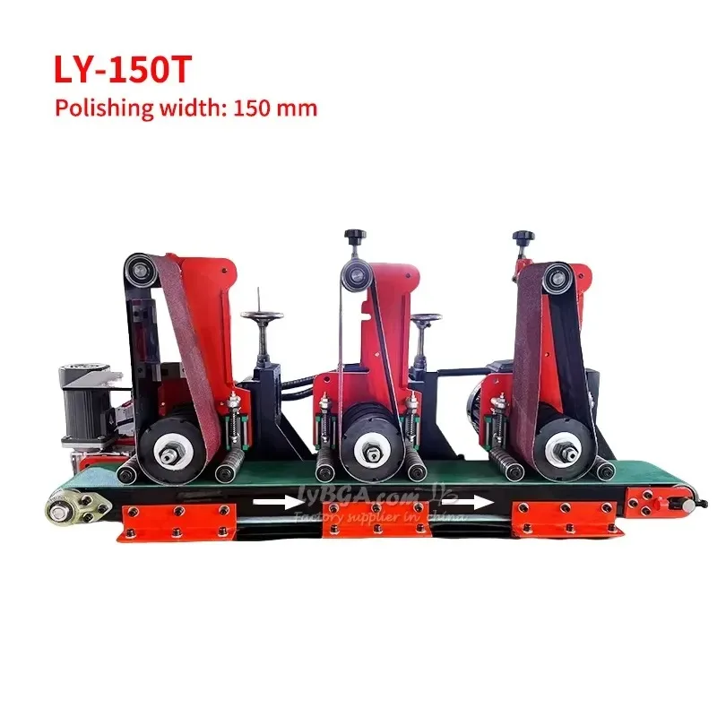 LY 100/150 Small Flat Belt Polishing Machine Metal Deburring Stainless Steel Wire Drawing Machine Single/Double/Triple
