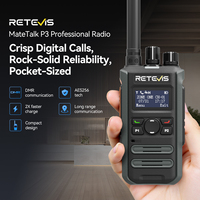 Retevis P3 DMR Two Way Radio Fast Charging Long Battery Life Compact Stylish Secure Walkie Talkie for Hotels Schools Retail