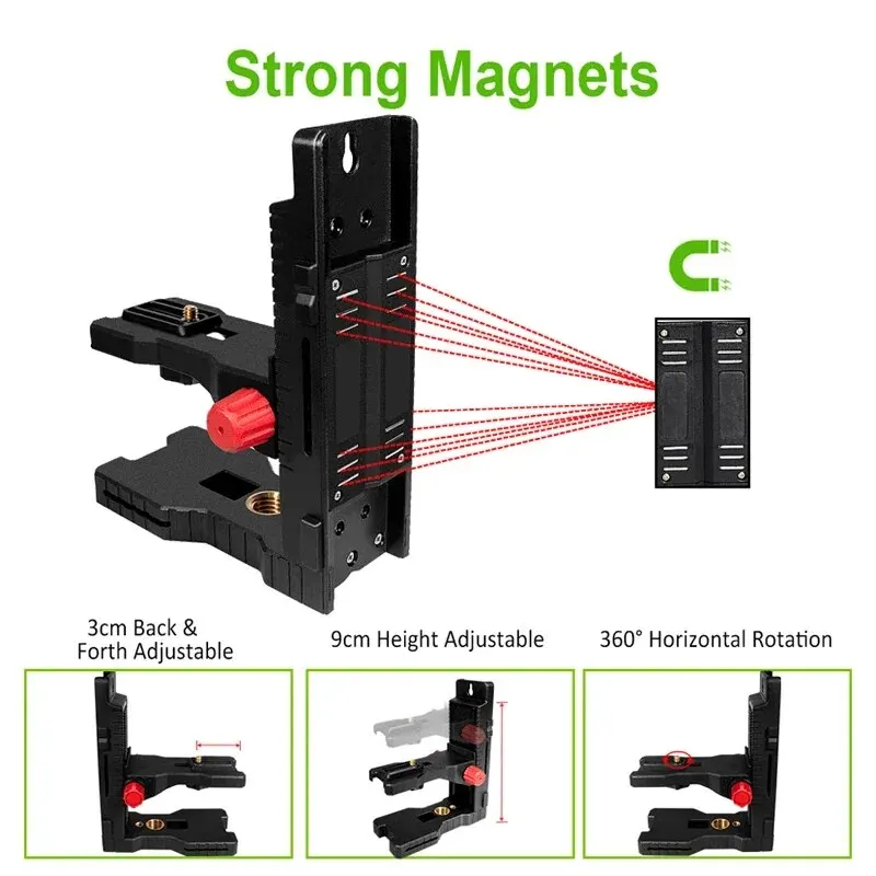 Fine Super Strong Magnet Pulls L-Bracket Leveling Support for Universal Laser Level Bracket