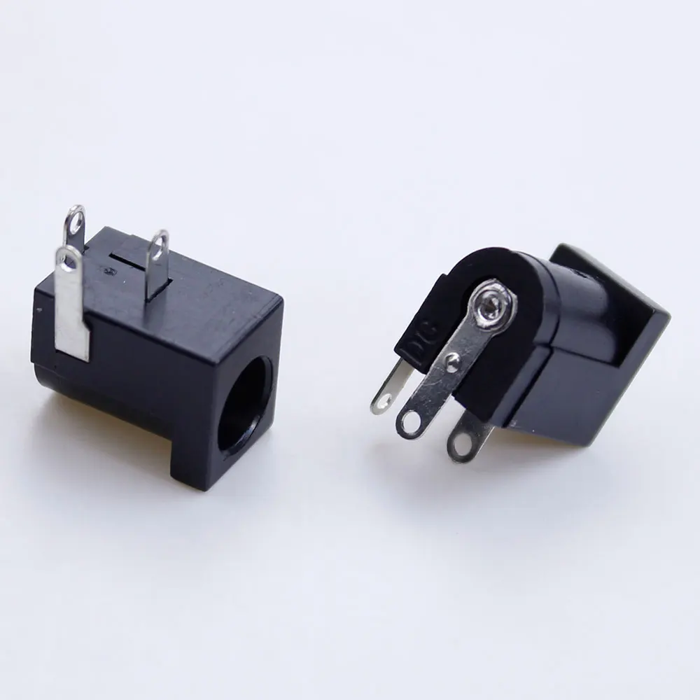 5-50Pcs/Lot DC-005 5.5x2.1mm Black DC Power Jack Socket DC Connectors Supply Barrel-Type Right Angle PCB Mount Terminal image 3