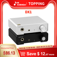 TOPPING DX1 Hi Res Audio DAC Headphone Amplifier AK4493S DAC Chips 6.35mm 3.5mm Headphone Amp USB DSD256 PCM384 XMOS XU208