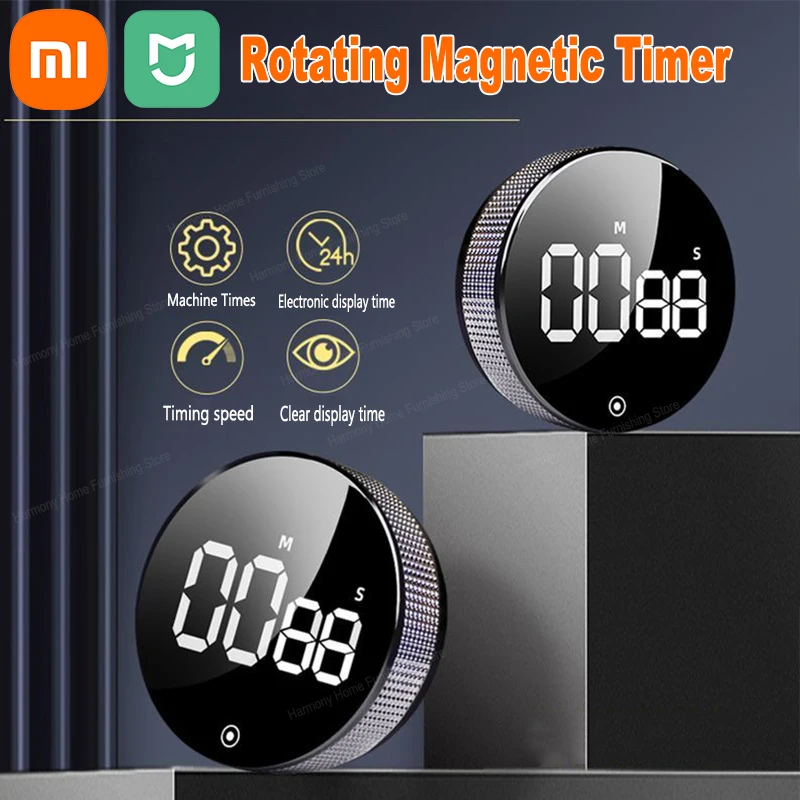 Магнитные цифровые таймеры Xiaomi Mijia, ручной кухонный таймер обратного отсчета, механический счетчик для приготовления пищи, душа, учебы Магнитные цифровые таймеры Xiaomi Mijia, ручной кухонный таймер обратного отсчета, механический счетчик для приготовления пищи, душа, учебы