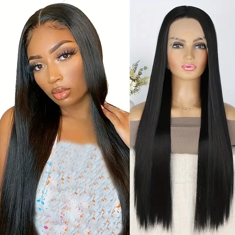 Bone Straight Lace Front Wigs Human Hair HD Lace Frontal Wig 13x4 Lace Frontal Human Hair Wig Pre Plucked Bleached Knots Wigs