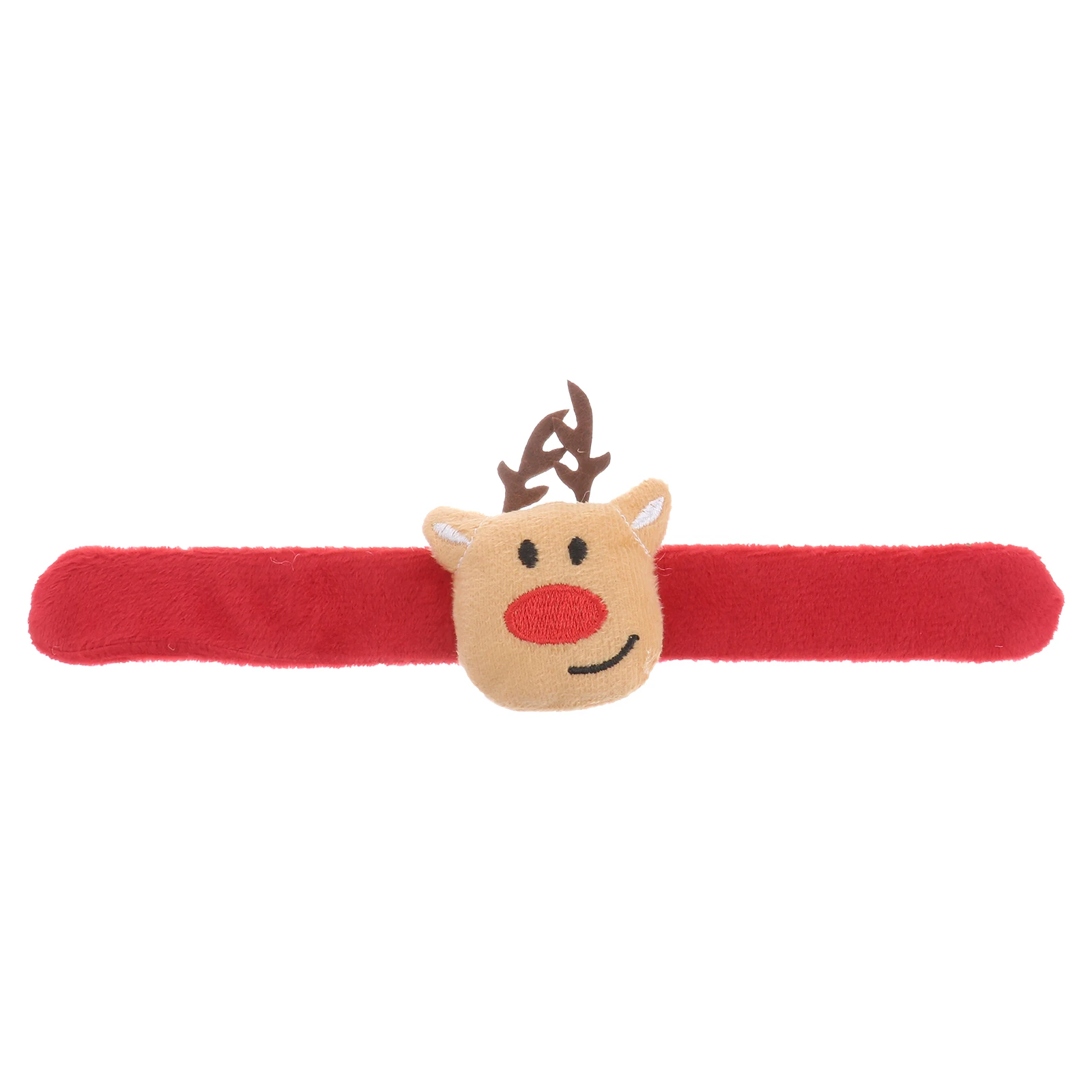 

Christmas Snap Bracelet Cartoon Wristband Patting Hand Band Party Favor Funny Gift for Children Kids (Elk)