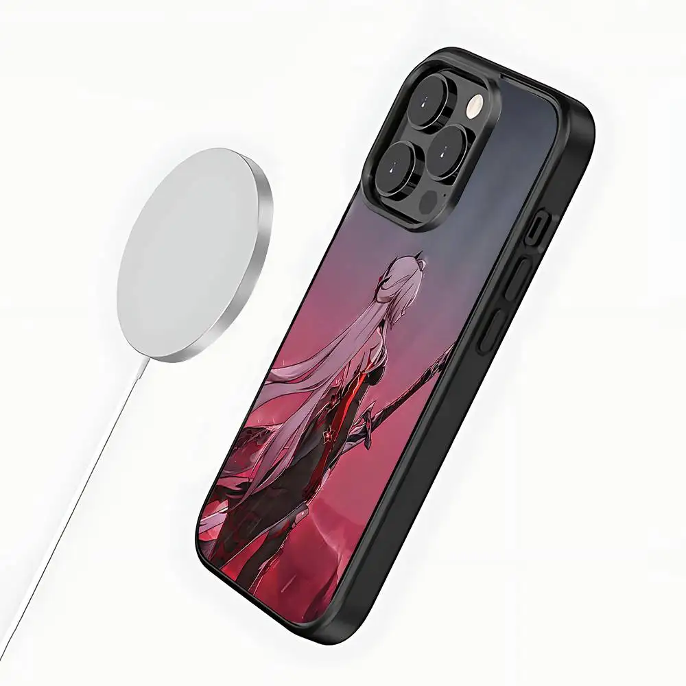 Phone Case For iPhone 17,16,15,14,13,12,11,Pro,Max,Plus,Mini,SE4,E A-Acheron Honkai Star Rail Magnetic Magsafe Wireless Charging
