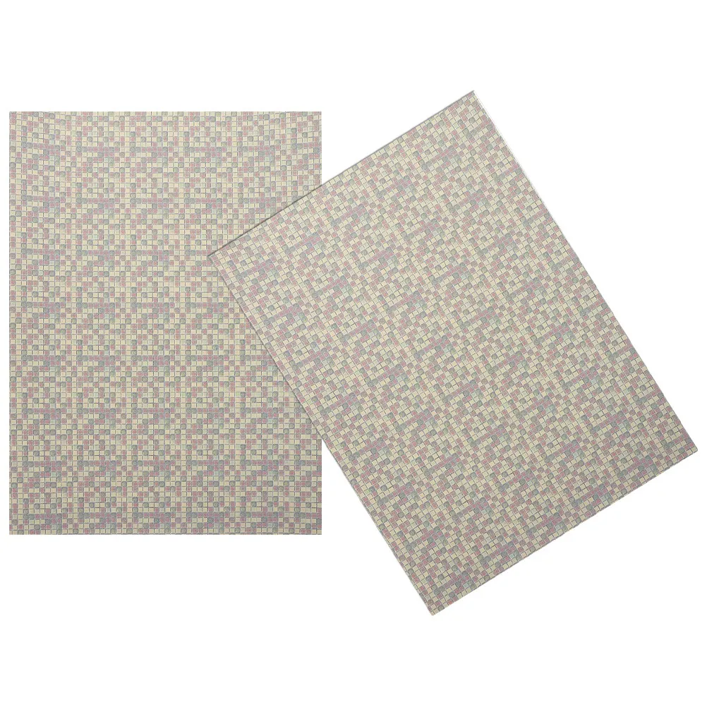

2Pcs Mini House Flooring Sheet Self Adhesive Simulated Floorboard for Realistic DIY Mini House Floor Wall Decor Accessories