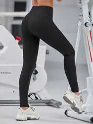 Legginsy sportowe damskie fitness do biegania z wysokim stanem Nagie Uczucie Spodnie do jogi na siłownię