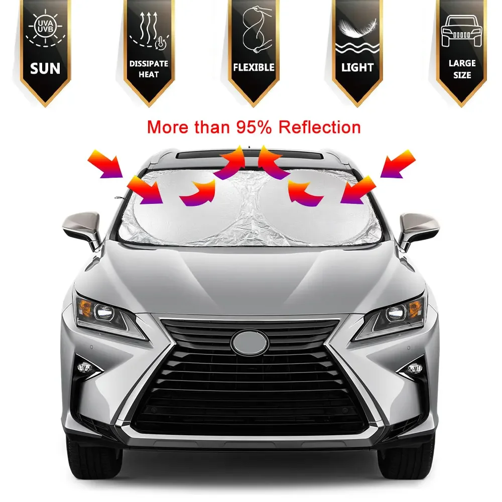 

Universal UV Protection Shield Front Rear Car Window Car SunShade Anti Snow Ice Sunshade Sun Shade Visor Windshield Cover Auto