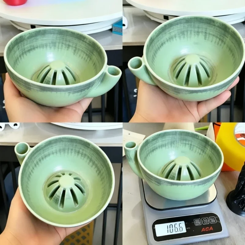 3d Printed Plastic Berry Bowl Self-spinning Colander With Integrated Drainage Hole Decorative Fruit Washing Bowl Kitchen Tool