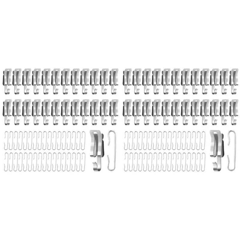 

【ADORN】100Pcs Heat Cable Roof Clips And Spacers, Metal De Icing Cable Hooks And Spacers Set Outdoor Gutter Heat Tape Clips