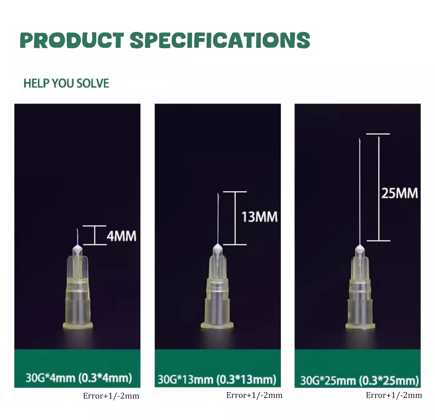 

18G*30mm 30G * 13mm 30G * 25 Painless Small Middle Eye Needle Eyelid Tool Accessories