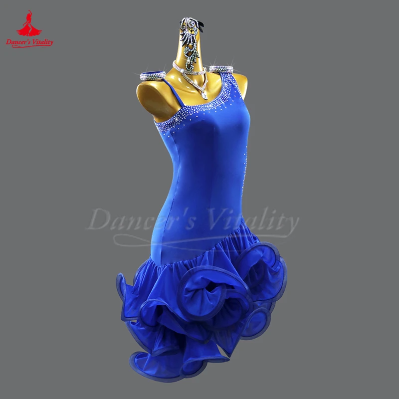 성인 및 어린이 사용자 정의 Fishbone 드레스 라틴 국제 챔피언십 블랙풀 댄스 축제 경쟁 의류