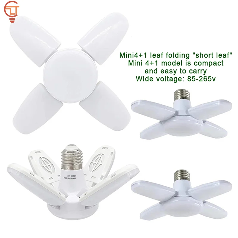 

Fan Shape LED Bulb E27 LED Lamp Foldable 85-265V LEDs Light Bulbs For Home Ceiling Lamp Warehouse Garage Light Warm White