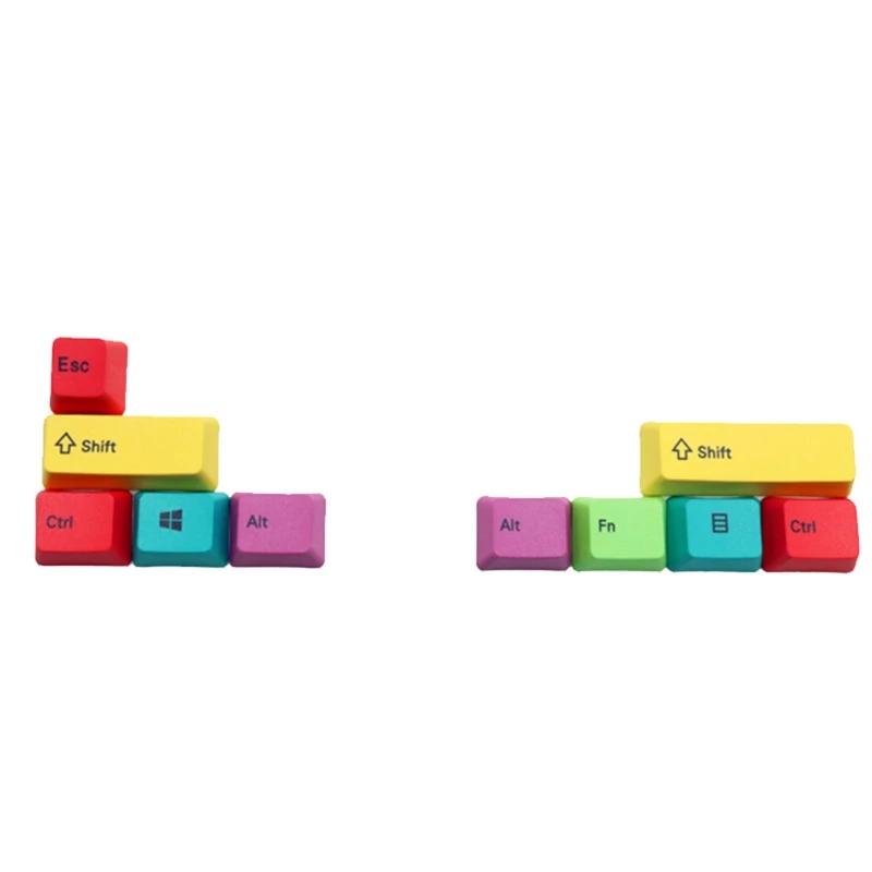 Replaceable Mac/WIN Mechanical Keyboard Keycaps OEM Profile PBT CMYK Modifiers 10 Keys -Laser Engraved Keycaps