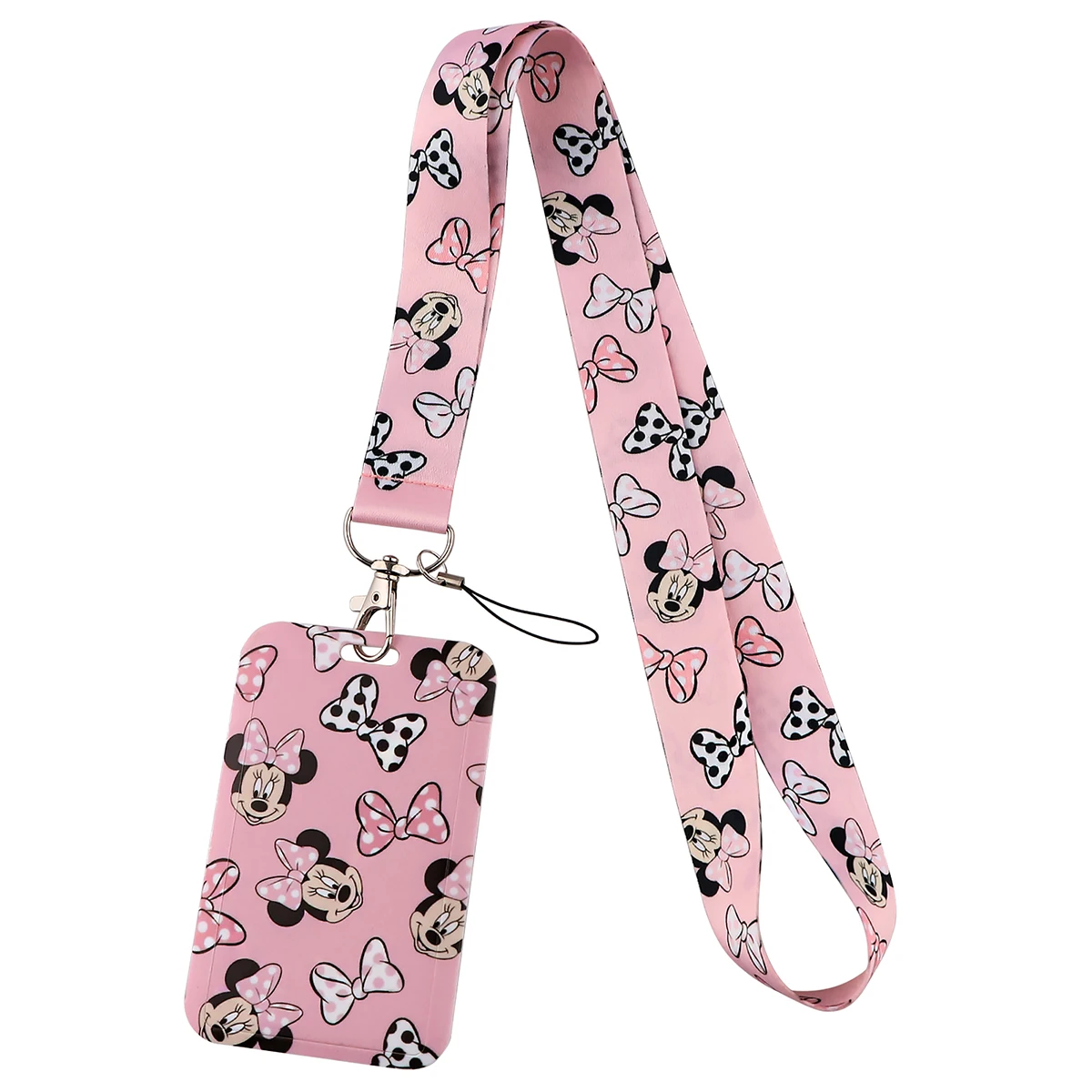 Cartoon Cute Mouse Lanyard Card Holder Anime Neck Strap for Key ID Card Phone Straps Badge Holder Key Ring Accessories Gifts