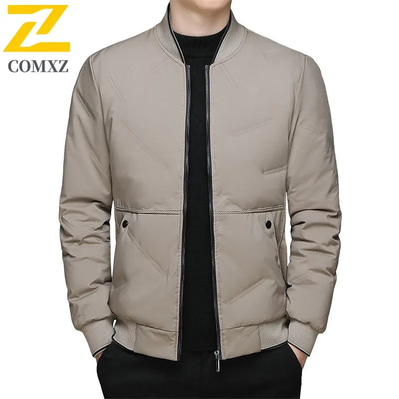 COMXZ メンズ ワークジャケット プレミアム クラシック ベースボールカラー アウトドア 厚手 暖かいパーカー デイリーファッション 防寒 冬服