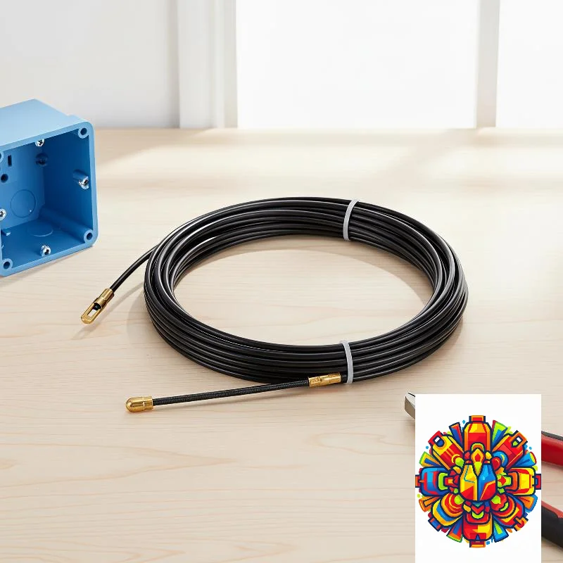 Portable Nylon Cable Puller Spring Tape 5-30M Flexible Wall Wire Lead Electrician Tool for Outdoor Construction Wiring Work