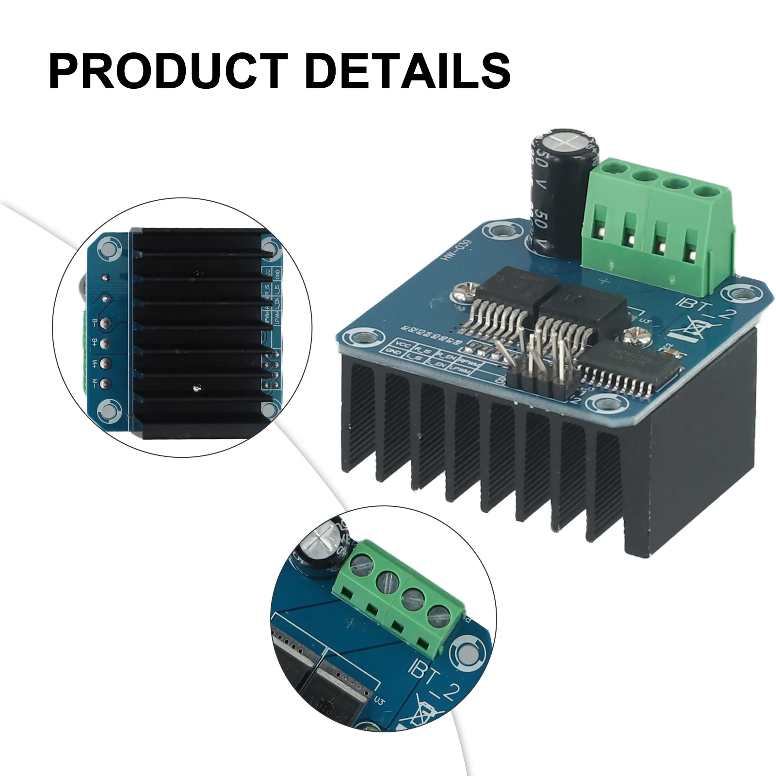 

1pcs Smart Car Motor Drive Module BTS7960 43A Current Limiting Controller High-power 4*5 *1.2cm 5V Isolate With MCU Electrical