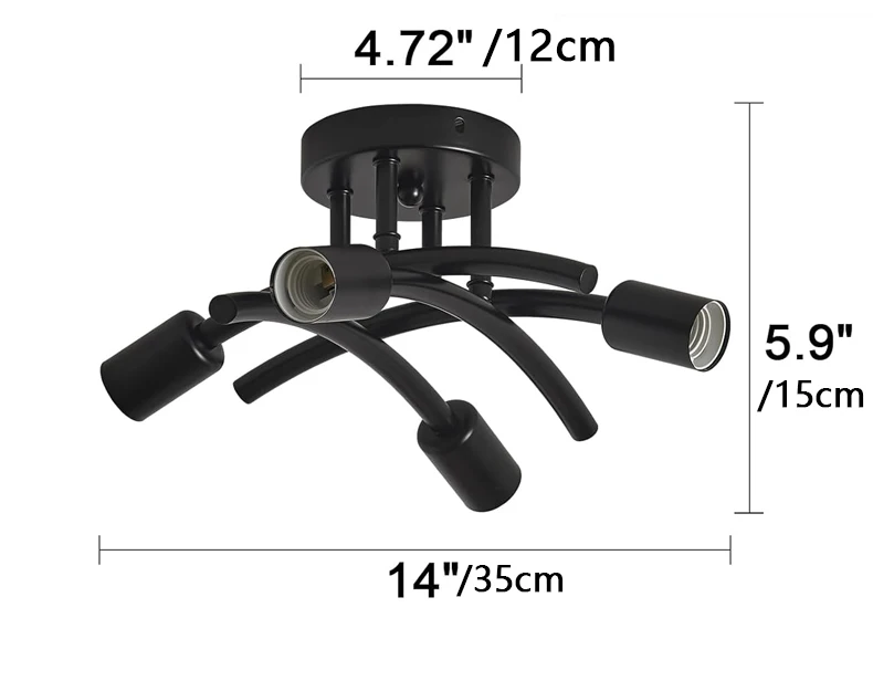 Retro-Style Wrought Iron Pipe Pendant Light, Industrial Art Pendant Lamp for Modern Living Room and Bedroom Lighting Decor