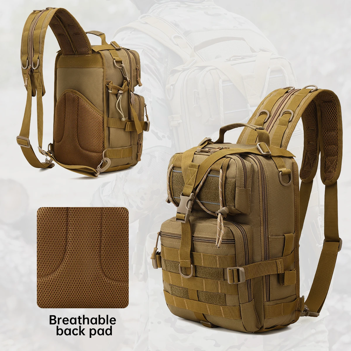 One-Shoulder Messenger Bag Outdoor Sports Camouflage Large Chest bag Saddle sac Multifunctional Waterproof Tactical Bags Mochila