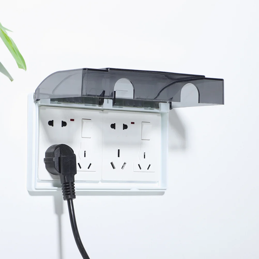 

2Pcs Waterproof 86 Type Switch Socket Cover Weatherproof Protector Outdoor Electrical Outlet Box Clear Safety Guard