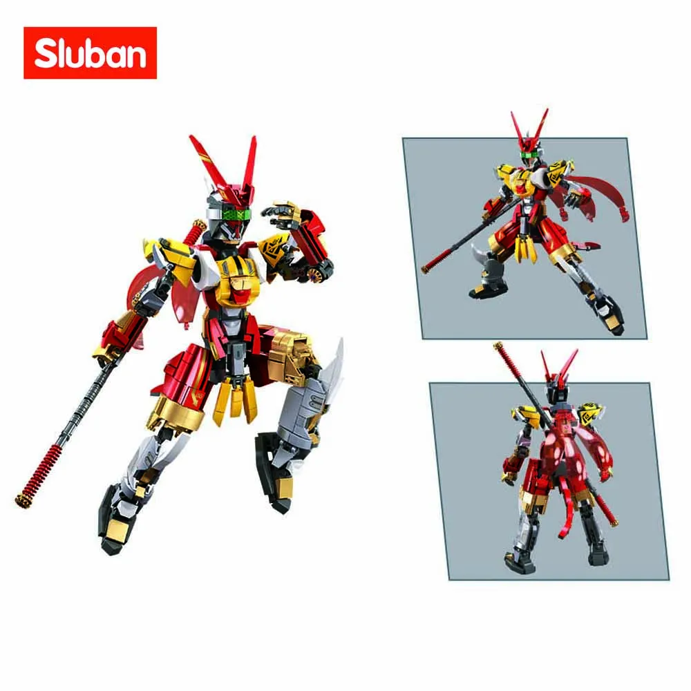 Sluban Building Block Toys Robot B1180 Cyber Wukong 755PCS Bricks Original Mechanical Armor Compatbile With Leading Brands