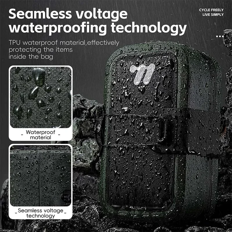 

WEST BIKING Bicycle Saddle Bag 0.5L Mini MTB Road Bike kit Repair Rear Bag Portable Bike Storage Tool Bag Cycling Accessories