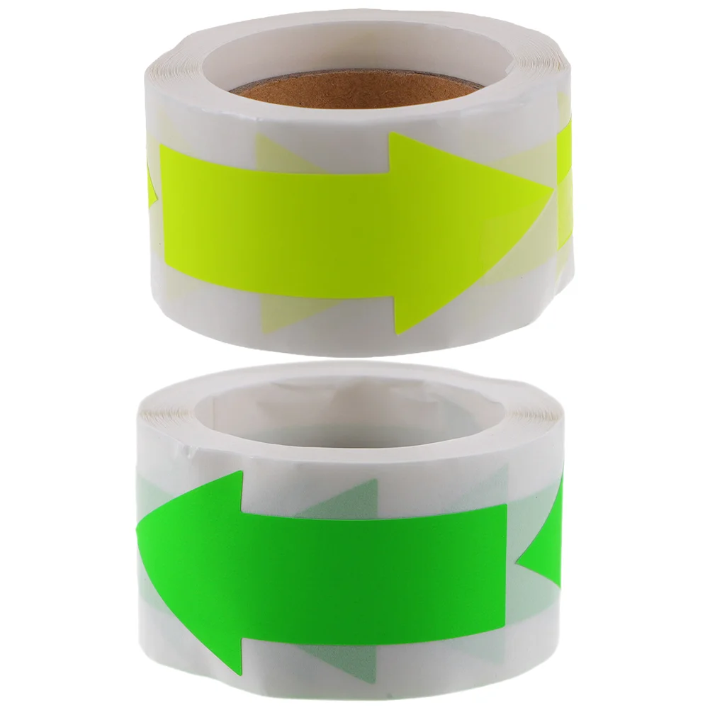 

2 Rolls Fluorescent Bright Color Arrow Indicating Envelope Sealing Sticker Direction Stickers Decorative Decals