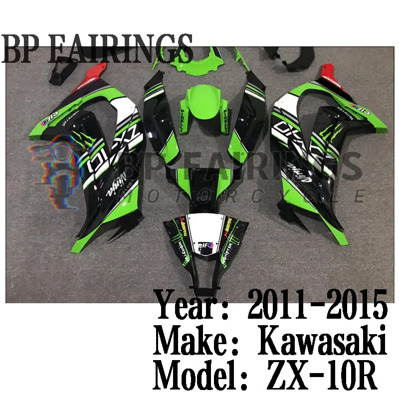 Fairings Kit Fit For KAWASAKI ZX-10R 2011-2015 ZX10R 2011 2012 2013 2014 2015 11 12 13 14 15 New ABS Bodywork Set Green Black