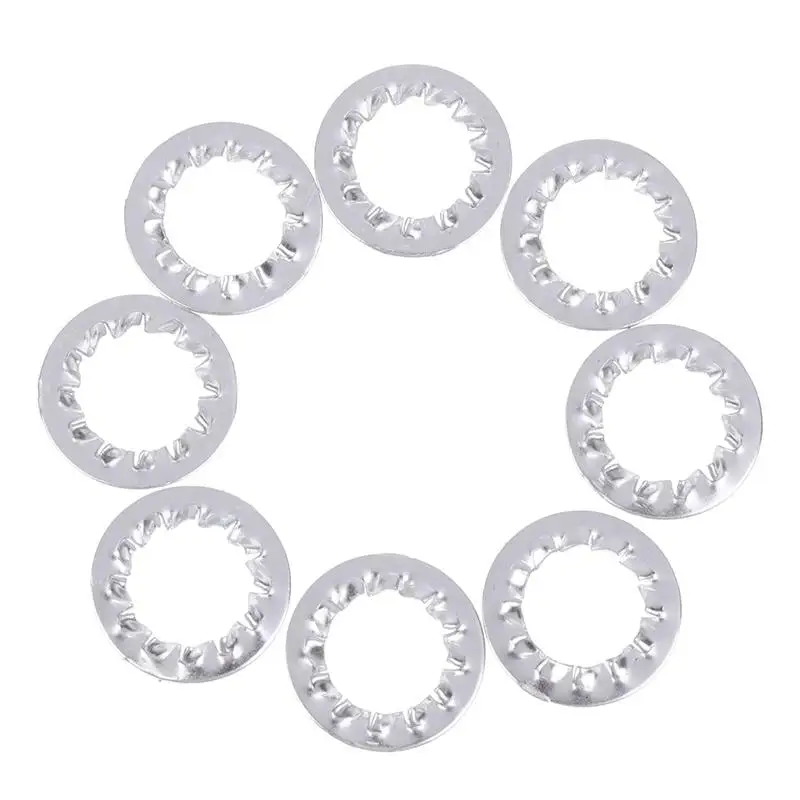 200 قطعة لتجميع المصابيح غسالات مسننة لتركيبات الإضاءة/حلول تثبيت مضاد للانزلاق/مكونات رقائق الفواصل المعدنية