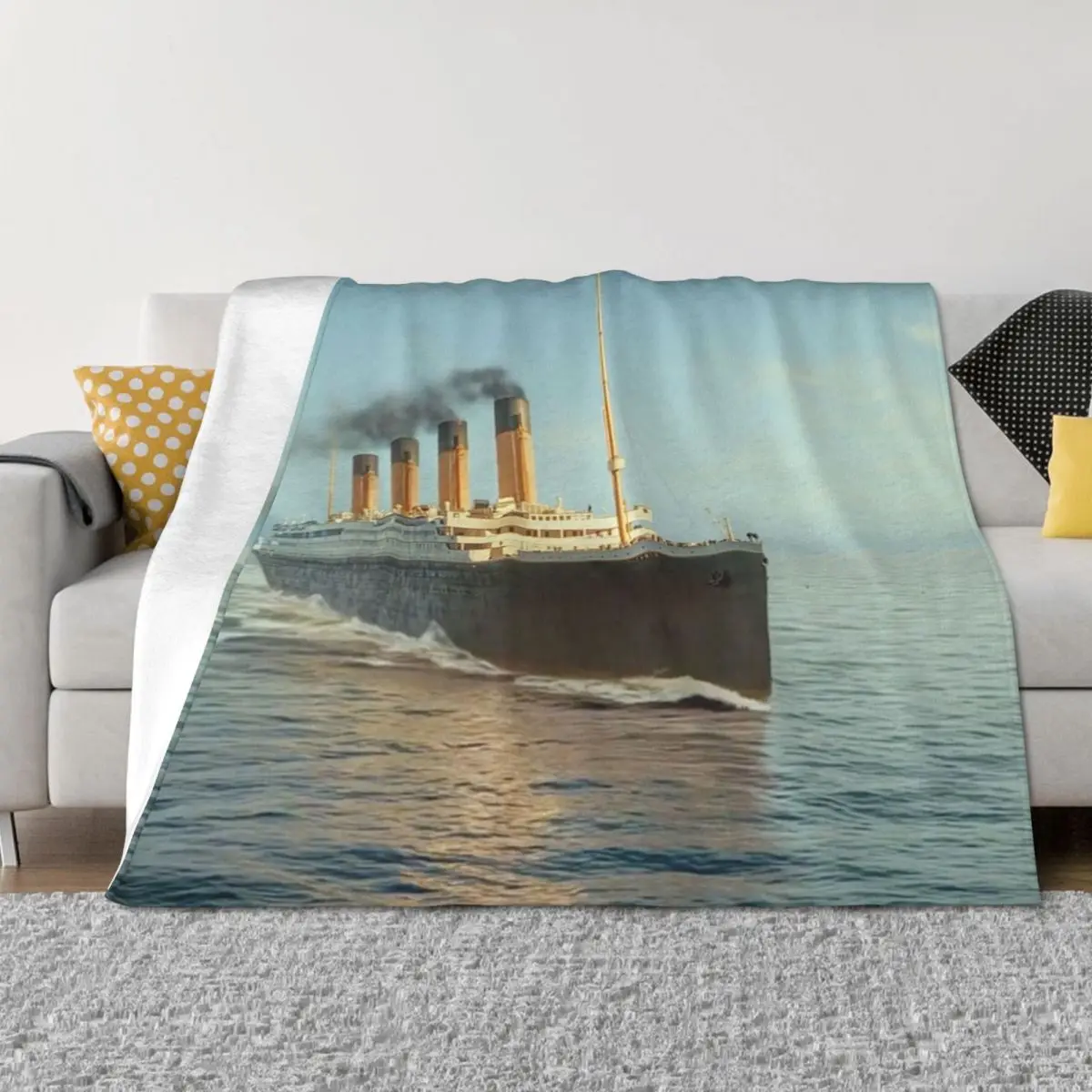 

The RMS Titanic Throw Blanket bed plaid For Decorative Sofa valentine gift ideas Sofas Blankets