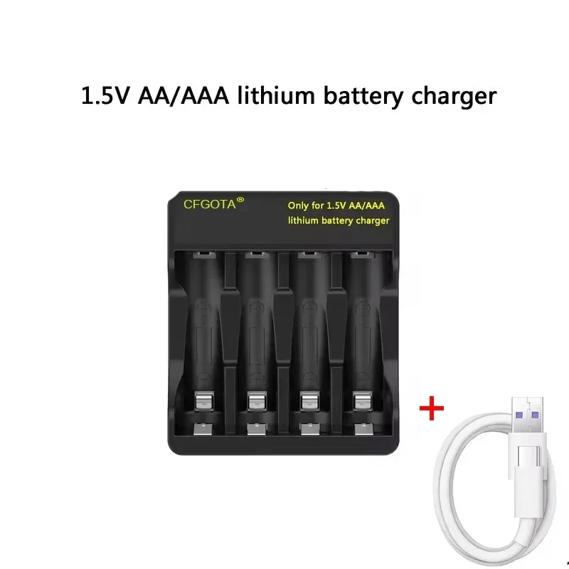 Batteria AA Batteria ricaricabile agli ioni di litio ai polimeri di litio da 1,5 V Batteria AA per ventola del mouse con telecomando Giocattolo elettrico con caricatore USB