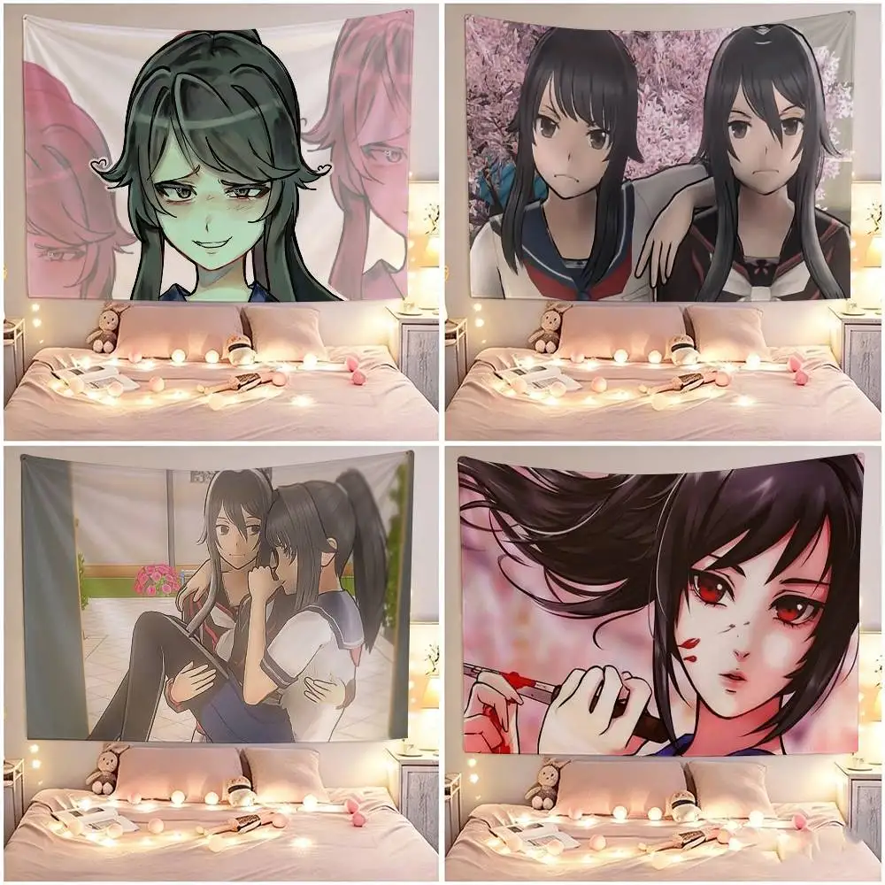 Ayano Aishi Y-Yandere Simulator  Flags Suitable For Party Club Outdoor Interior Wall Decoration Banner Fans Gift