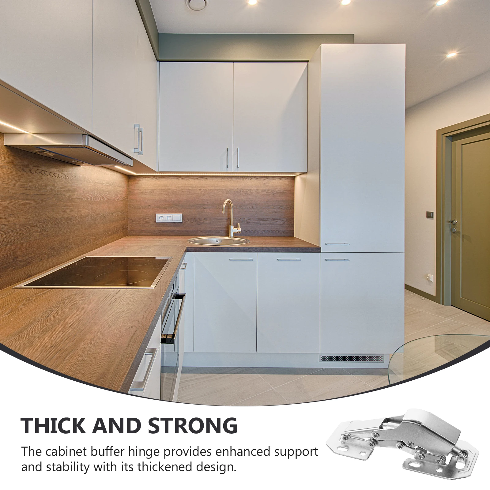 

Hydraulic Buffer Hinge Thickened Cabinet Door Hinge Smooth Closing Heavy Duty Cold Rolled Steel Internal Door Hinges For