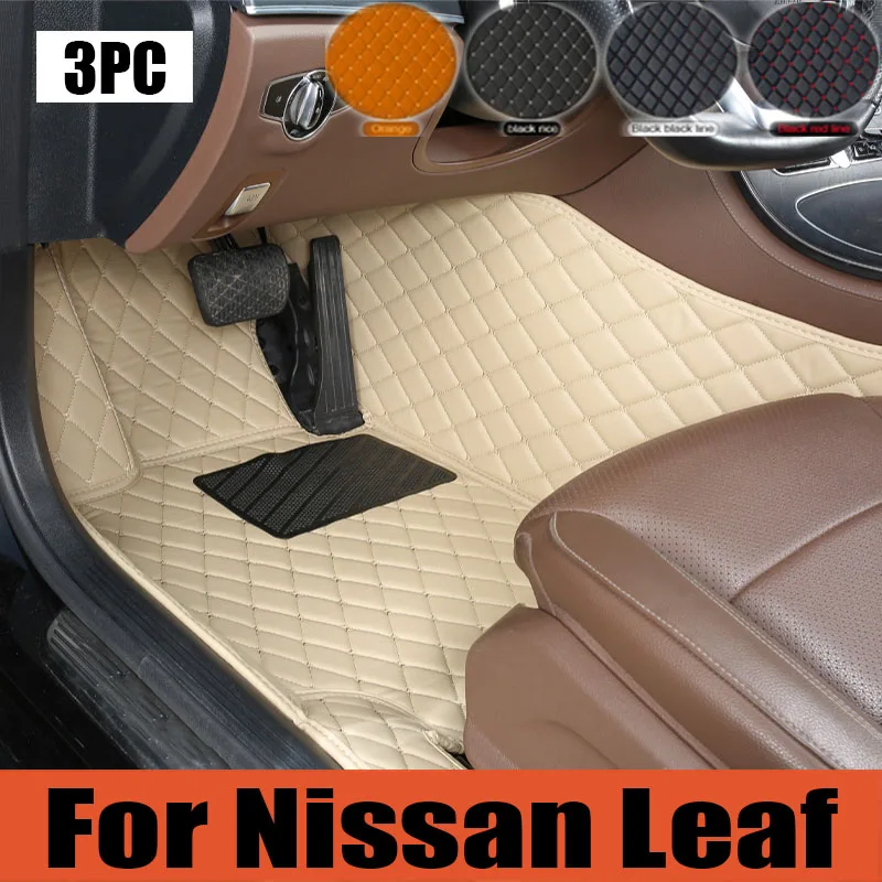 

Floor Mats For Nissan Leaf ZE0 AZE0 2011~2017 Dirt-resistant Car Mats luxury Leather Mat Anti-dirt Pad Car trunk mat Interior