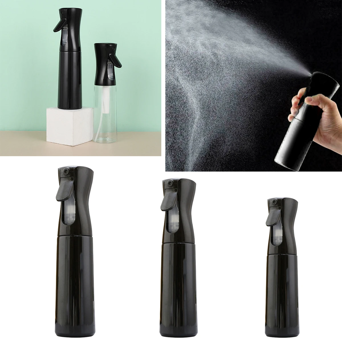

1 PCS 200/300/500ml PET Hairdressing Spray Bottle, High Pressure Water Salon Refill Bottle, Wholesale Beauty Atomizer Container