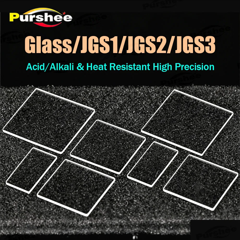 10 Stück quadratische Labor-Glasplatten mit hoher Lichtdurchlässigkeit, verschiedene Material-Spezifikationen, anpassbare optische Glasplatten – Detail 3