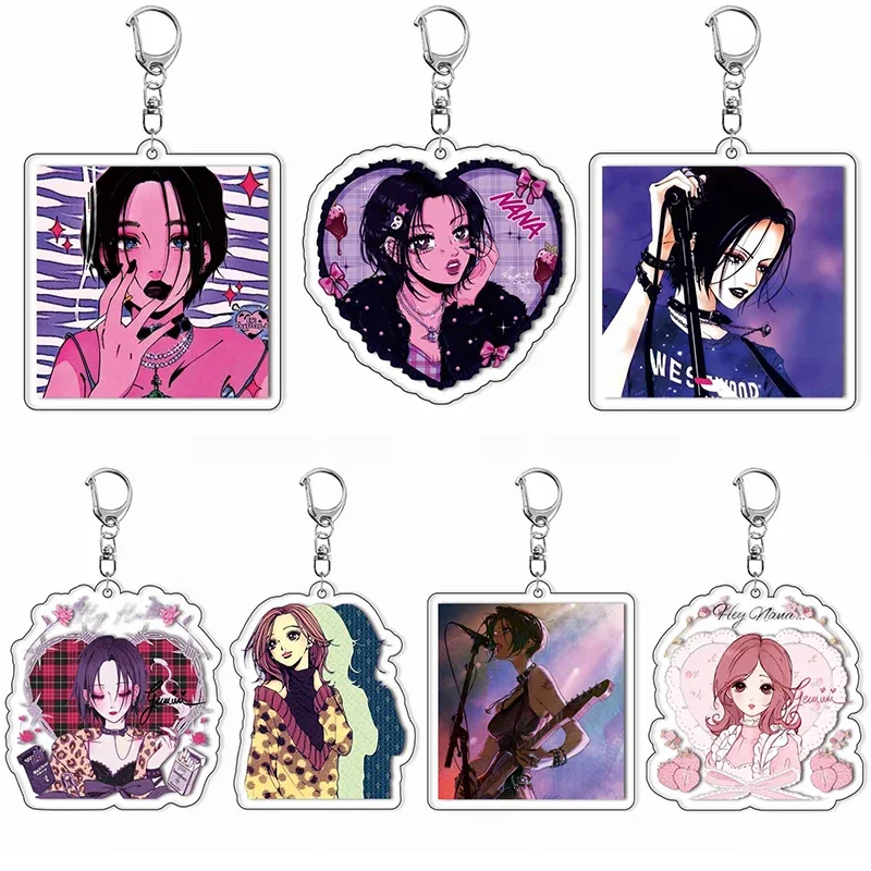 

Anime NANA Manga Osaki Keychain Ai Yazawa Osaki Serizawa Reira Figure Key Chain Ring Jewelry Fans Gifts Bag Pendant Keychains