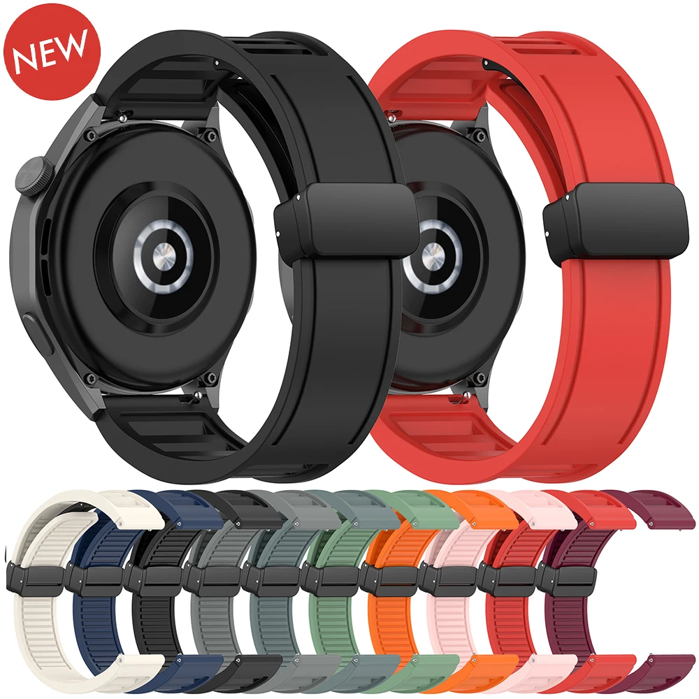 

22mm Silicone Sports Band for Huawei Watch 4 Pro GT4 3 Pro 46mm Strap for Amazfit GTR 47mm Balance Bracelet for Samsung S3 45mm