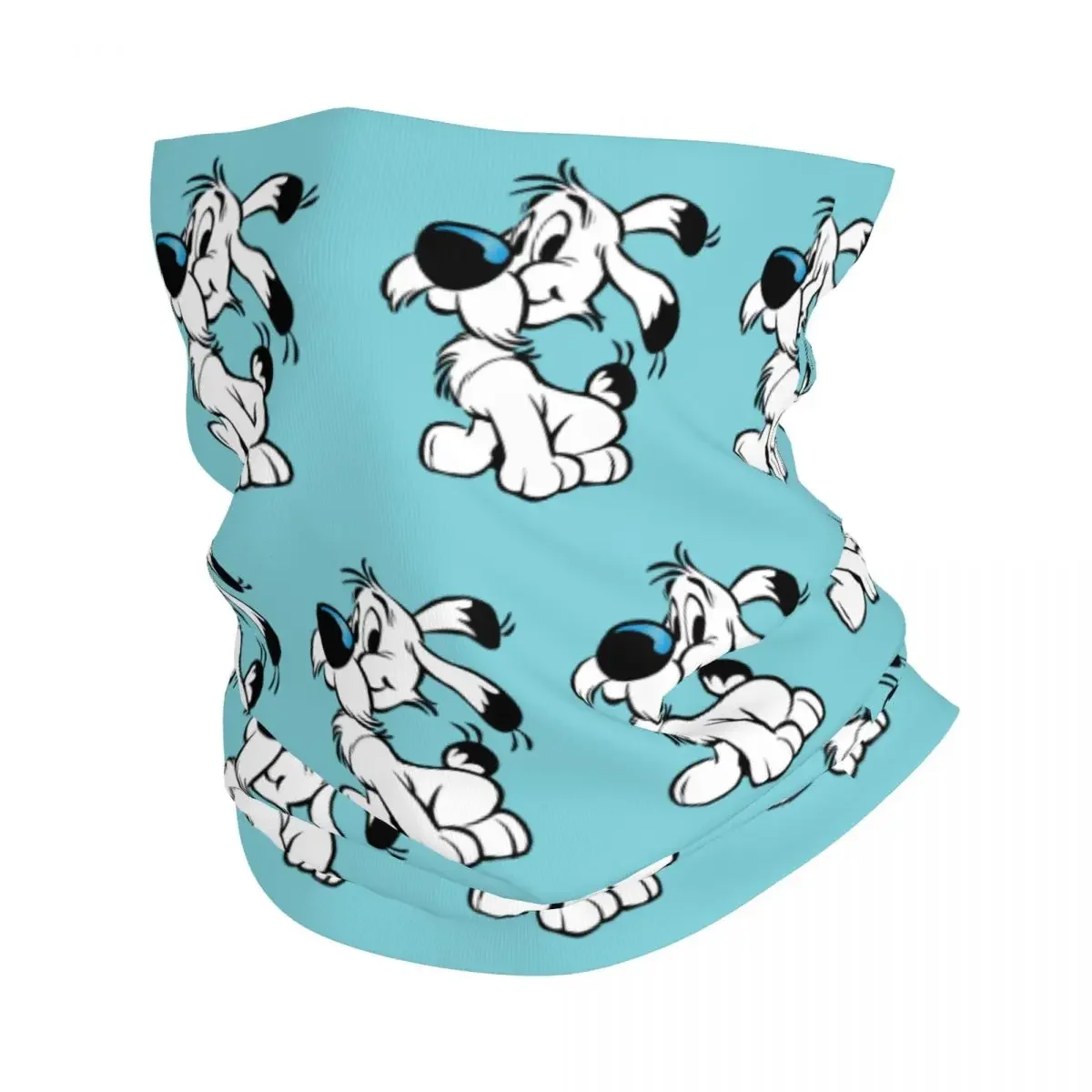 Asterix And Obelix Dogmatix Bandana Neck Gaiter Windproof Face Scarf Cover Funny Cartoon Dog Idefix Headband Tube Balaclava