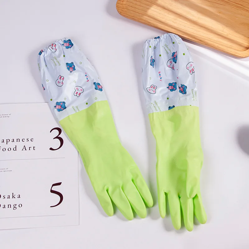 Waterproof Rubber Latex Dishwashing Gloves, Durable Cleaning, Housework Chores, Kitchen Tools