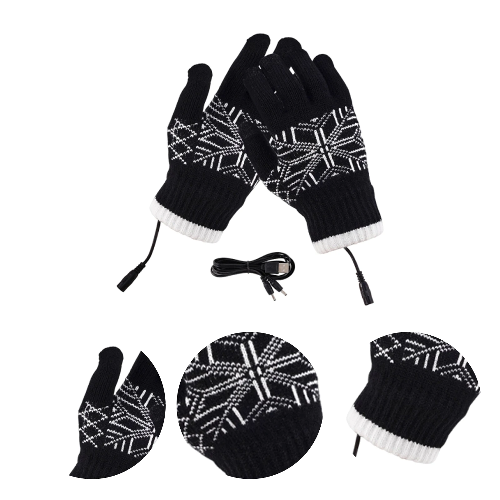 

Электрические перчатки с USB-подогревом, ветрозащитные, с сенсорным экраном, термоперчатки для мотоциклистов, износостойкие, для зимних видов спорта и катания на лыжах