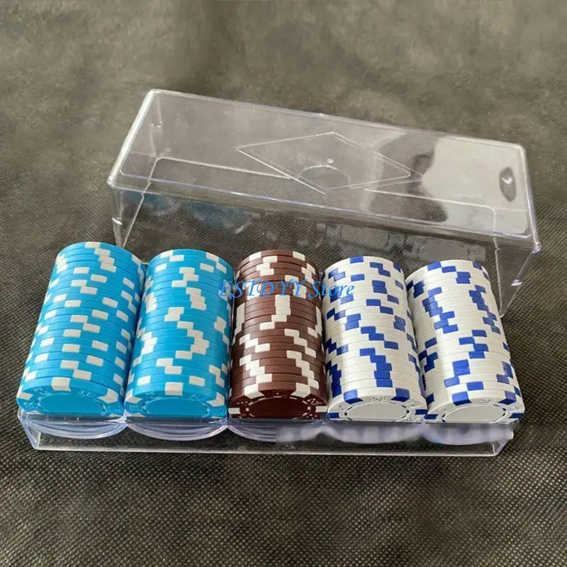 

G6DE профессиональная акриловая подставка для покерных фишек, 100 шт., лоток для игральных карт, лоток для фишек, коробка для