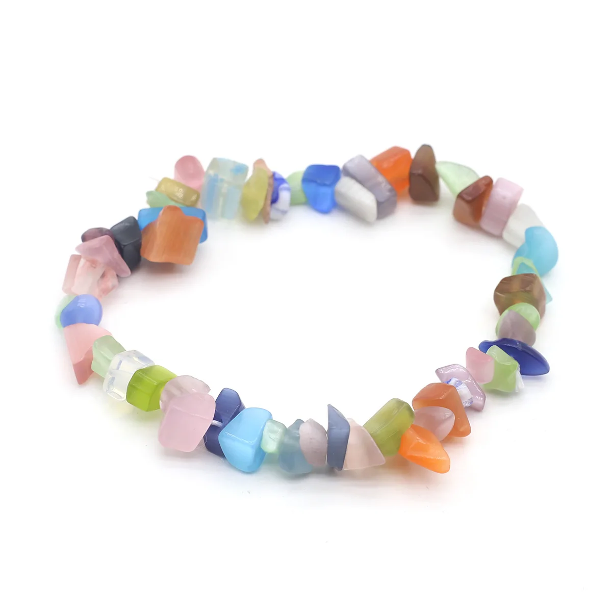 32 Kinds Charming Natural Stone Semi-Precious Crystal/Agate/Jade/Amber/Shell Crushed Stone Irregular Bracelet Jewelry Gifts