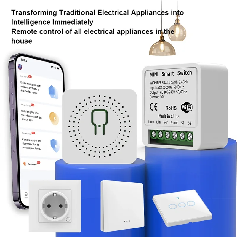 B68C Remote Switch/Timing APP Control/Smart Wifi Mini Control Switch For Cozylife For Smart Home Automation