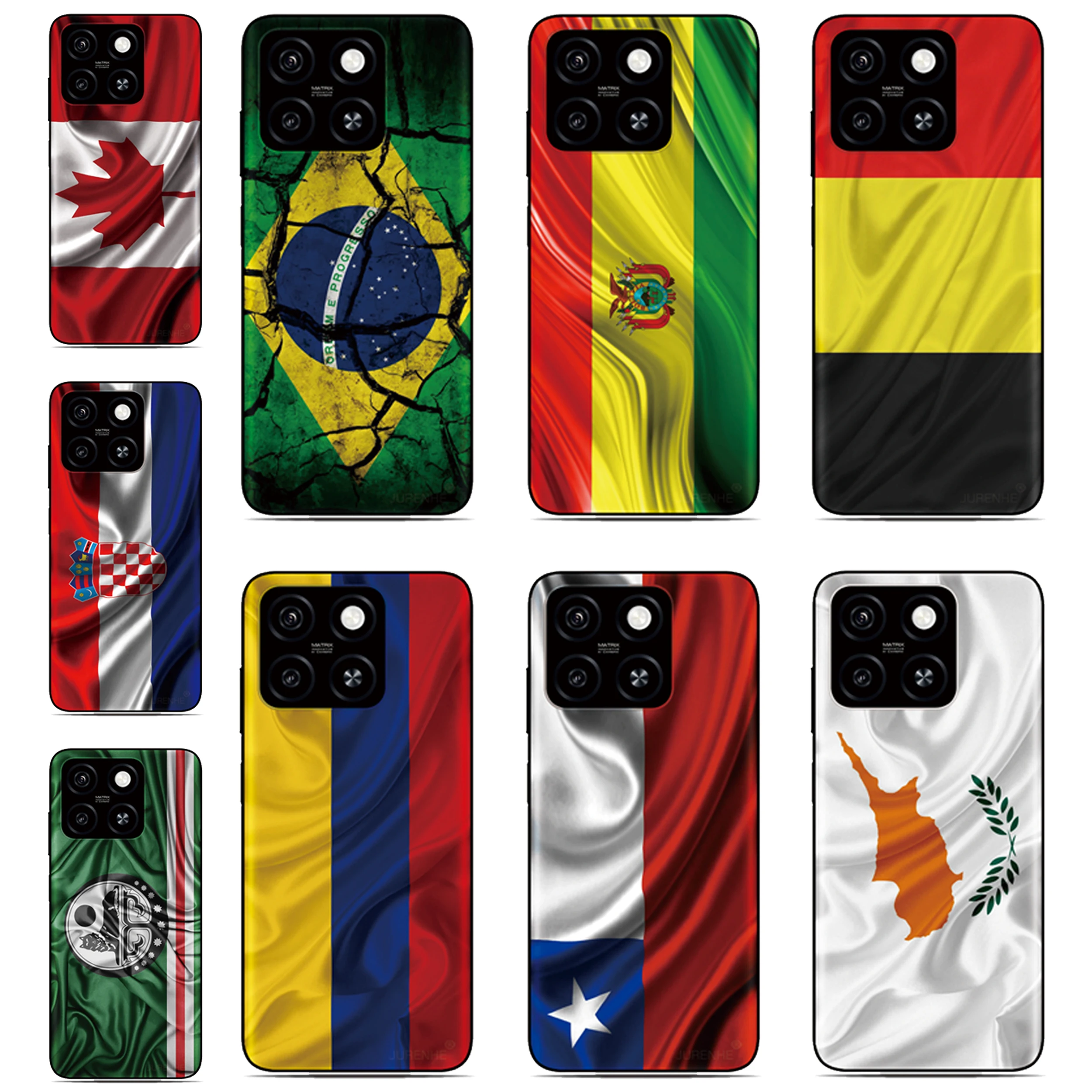 العلم الوطني الغطاء الخلفي ل Oukitel C61 C62 C65 C68 C69 C57s C57 C58 C59 Pro C1 Plus P1 C2 C3 C53 C51 C50 C36 C35 جراب هاتف #1