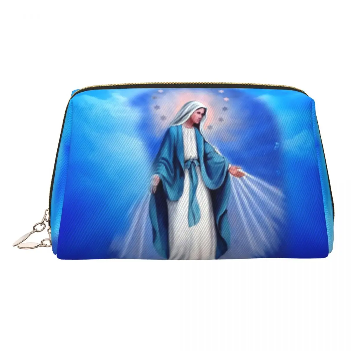 Neceser personalizado de la Virgen María católica para mujer, organizador de maquillaje cosmético de Nuestra Señora de Fátima, caja de Kit Dopp de almacenamiento de belleza para mujer