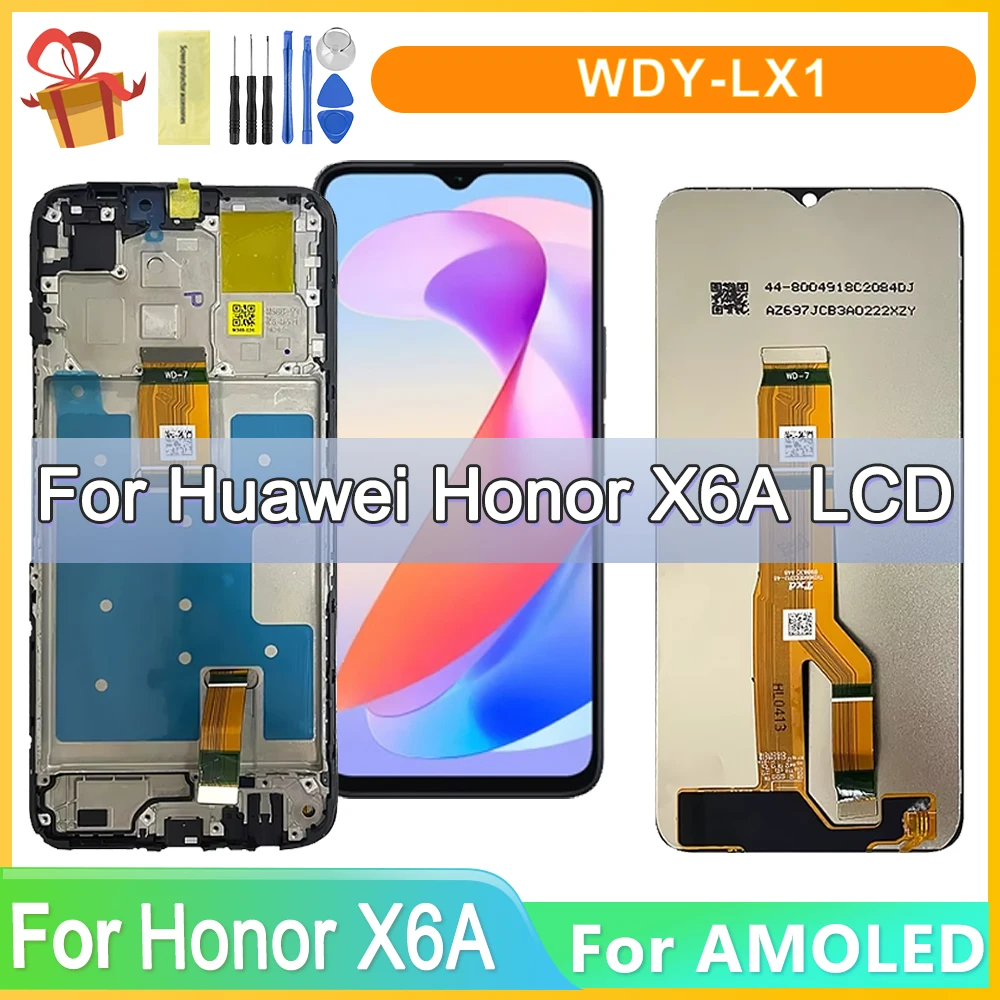 6.56\'\' For Huawei Honor X6a LCD Display Touch Screen Digitizer For Honor X6a LCD WDY-LX1 WDY-LX2 Replacement Parts