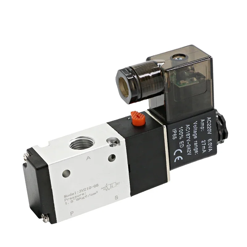 220V 24V Multi pilihan 3V210-08 pneumatik katup Solenoid blok dengan knalpot dasar Manifold 2/3/4/5/6 baris 3 Port